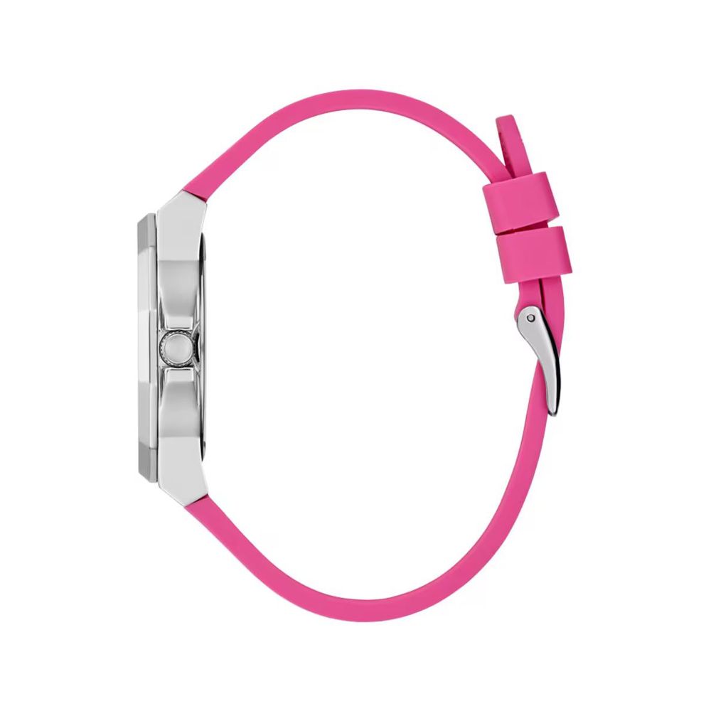 Guess horloge met roze siliconen band