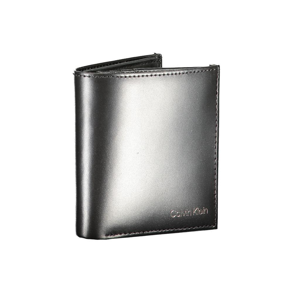 Calvin Klein portemonnee in zwart leer met RFID-block en logo - MARANOS