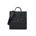 Gucci Zwart Leren logo middelgrote Tote Tas - MARANOS