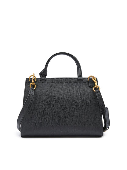 Gucci Zwart Leren GG Marmont Handtas
