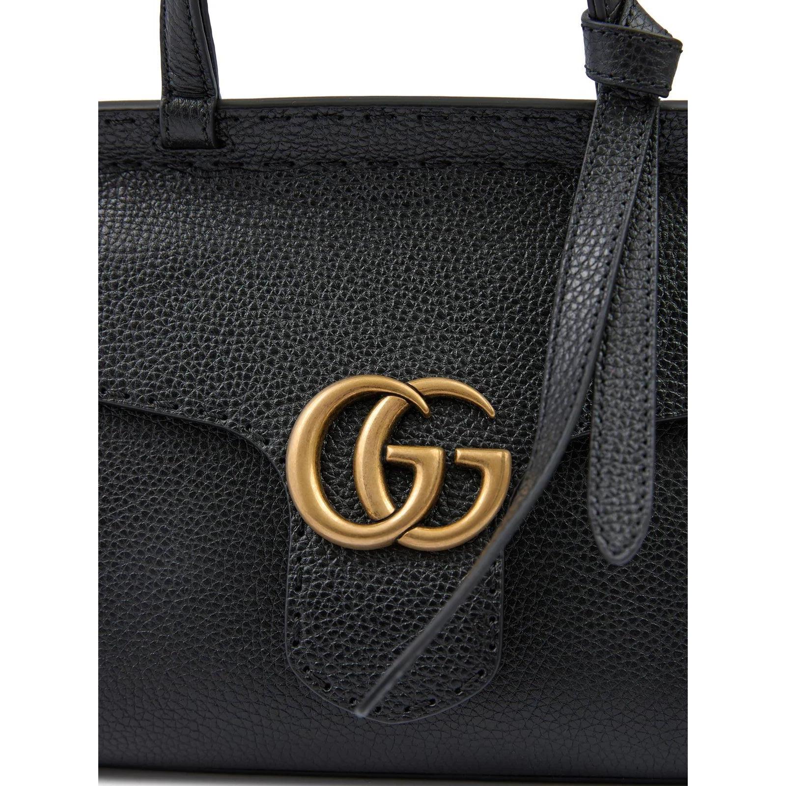 Gucci Zwart Leren GG Marmont Handtas - MARANOS