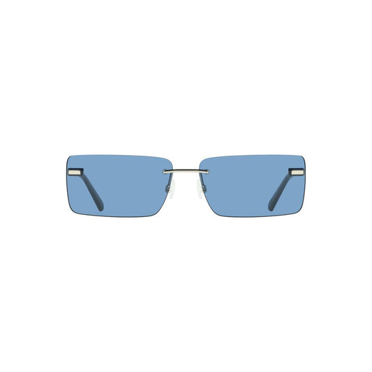 Calvin Klein dameszonnebril in blauw metaal Calvin Klein