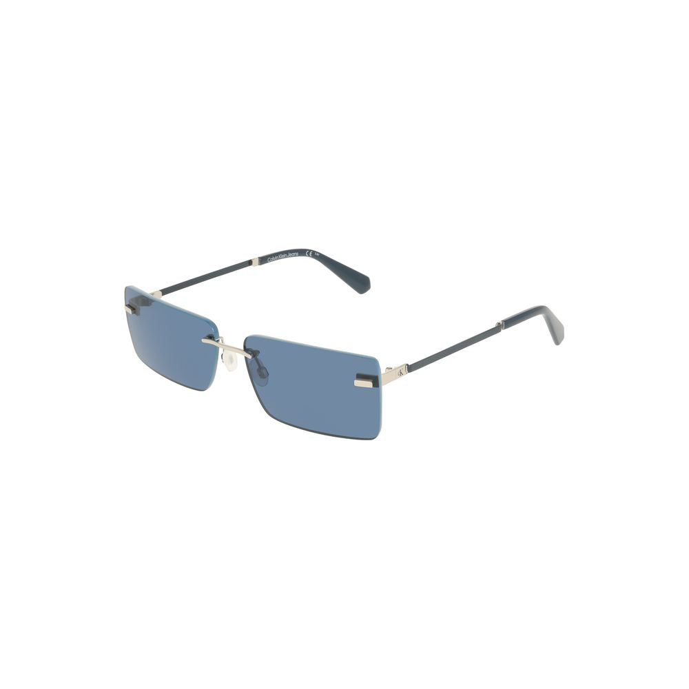 Calvin Klein dameszonnebril in blauw metaal Calvin Klein