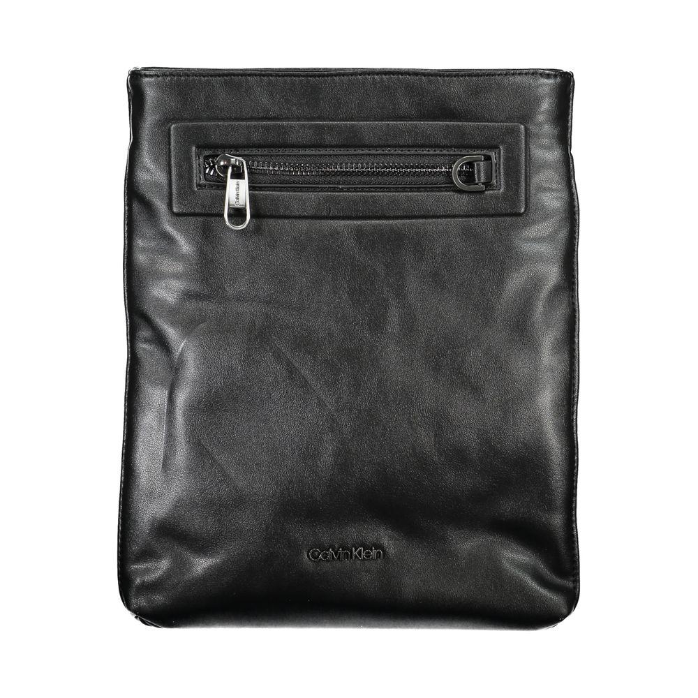 Calvin Klein Zwarte Polyester Heren Schoudertas met Contrasterende Details - MARANOS