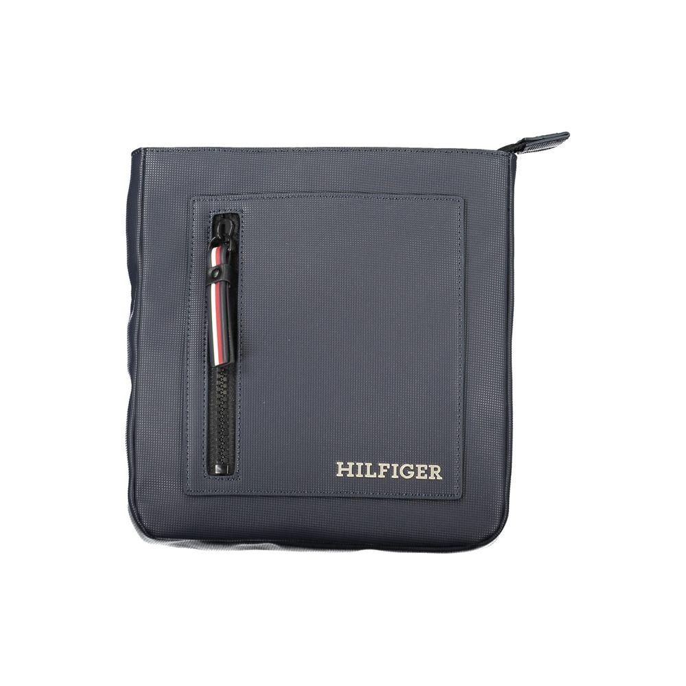 Tommy Hilfiger Blauwe Polyethyleen Schoudertas met Contrasterende Details - MARANOS
