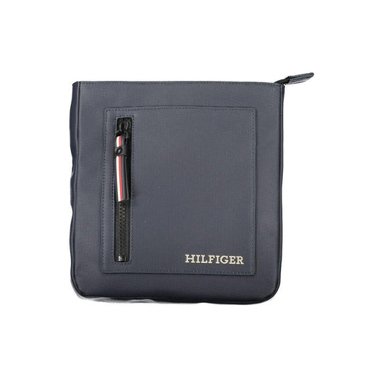 Tommy Hilfiger Blauwe Polyethyleen Schoudertas met Contrasterende Details - MARANOS