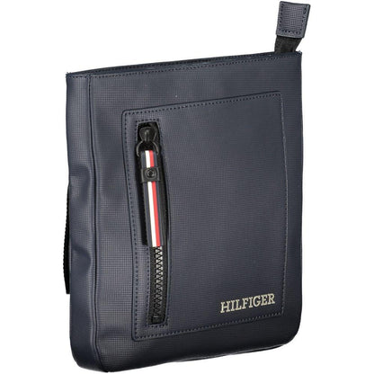 Tommy Hilfiger Blauwe Polyethyleen Schoudertas met Contrasterende Details - MARANOS