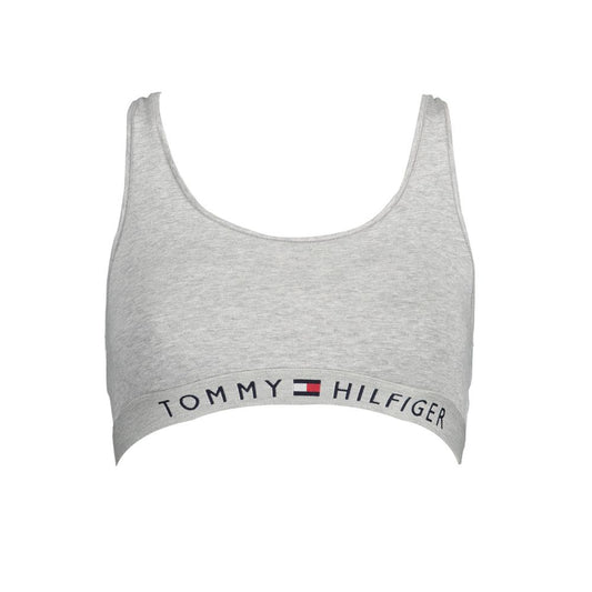 Tommy Hilfiger Grijze Katoen Dames Sports BH Tommy Hilfiger