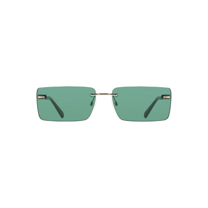 Calvin Klein dameszonnebril in groen metaal Calvin Klein