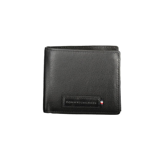 Tommy Hilfiger Black Leather Men Wallet Tommy Hilfiger