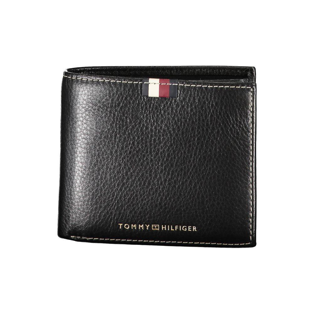 Tommy Hilfiger Zwart Leren Heren Portemonnee - MARANOS