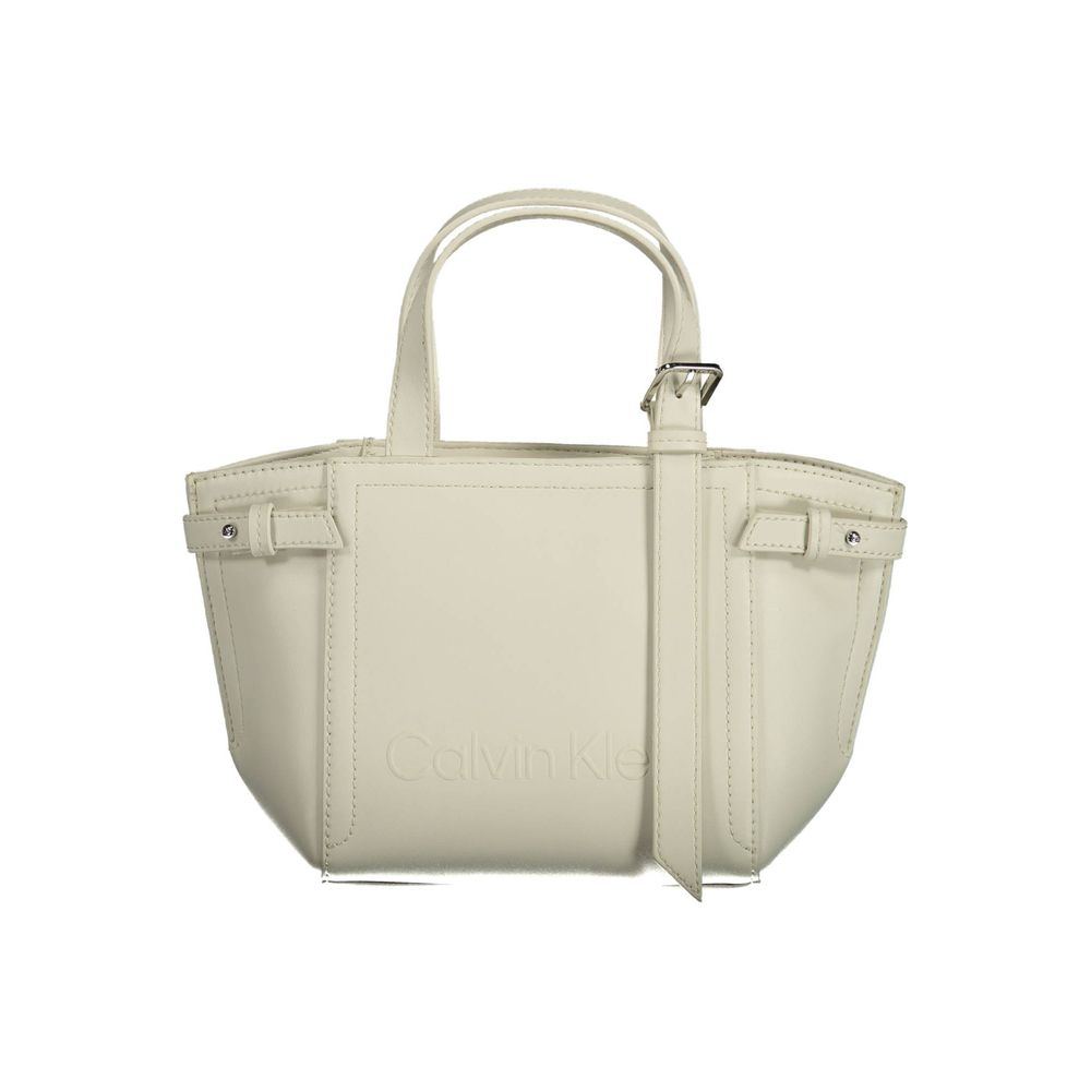 Calvin Klein White Polyester Handbag - MARANOS