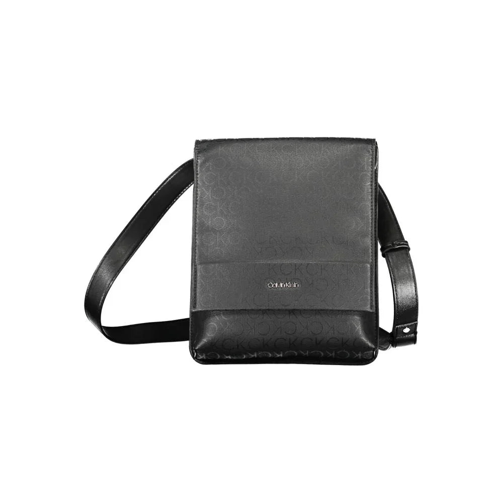 Calvin Klein schoudertas in zwart polyester met logo en contrasterende details - MARANOS