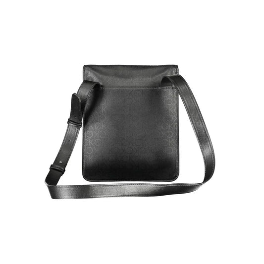 Calvin Klein schoudertas in zwart polyester met logo en contrasterende details - MARANOS
