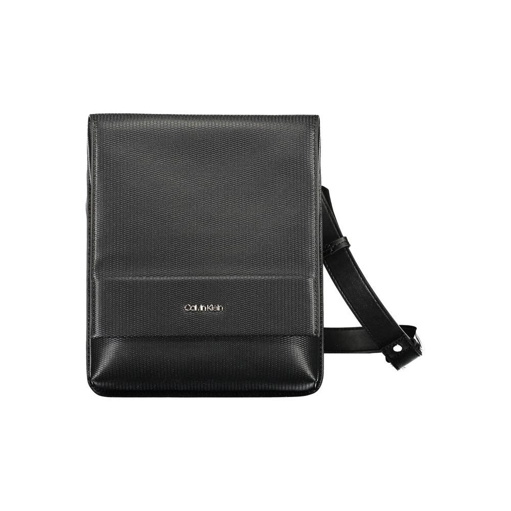 Calvin Klein schoudertas in zwart polyester met logo en contrasterende details - MARANOS