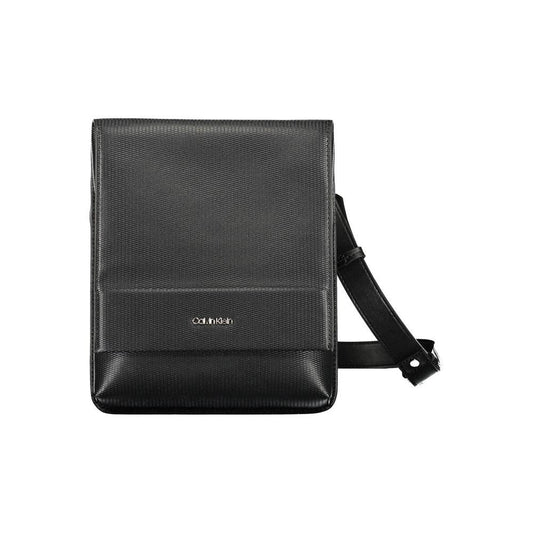 Calvin Klein schoudertas in zwart polyester met logo en contrasterende details - MARANOS