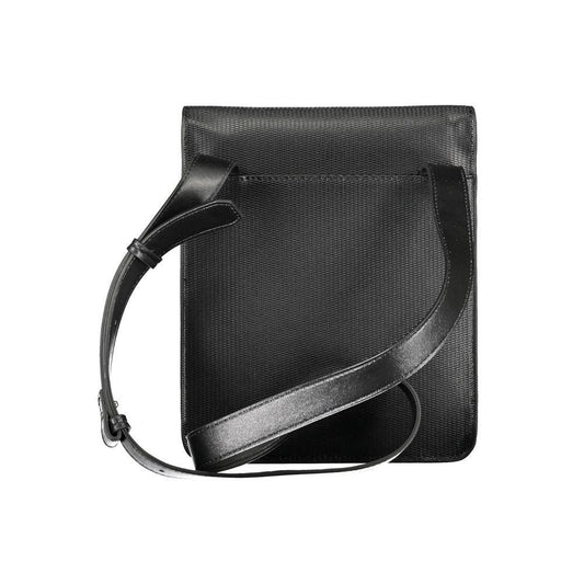 Calvin Klein schoudertas in zwart polyester met logo en contrasterende details - MARANOS