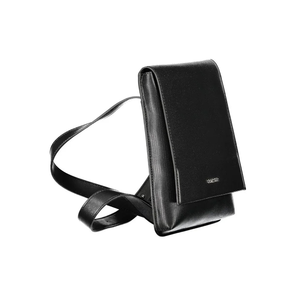 Calvin Klein schoudertas in zwart polyester met logo en contrasterende details - MARANOS