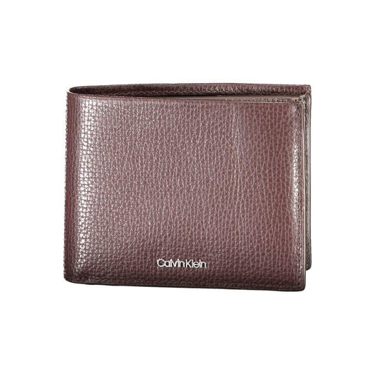 Calvin Klein portemonnee in bruin leer met RFID-block en logo - MARANOS
