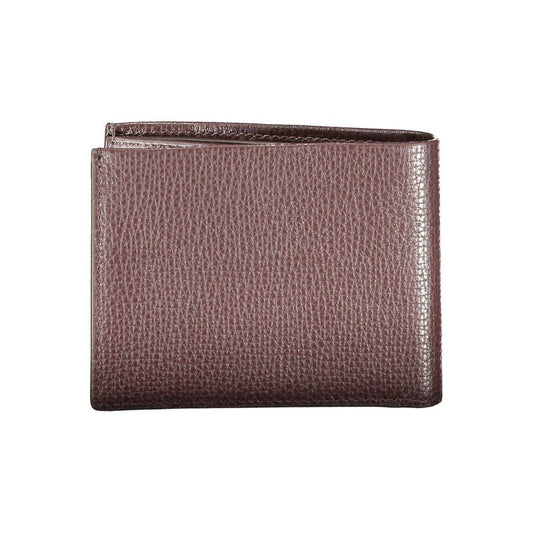 Calvin Klein portemonnee in bruin leer met RFID-block en logo - MARANOS