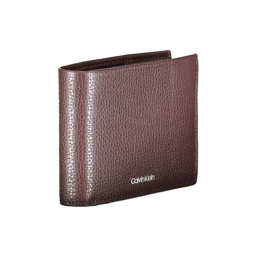 Calvin Klein portemonnee in bruin leer met RFID-block en logo - MARANOS