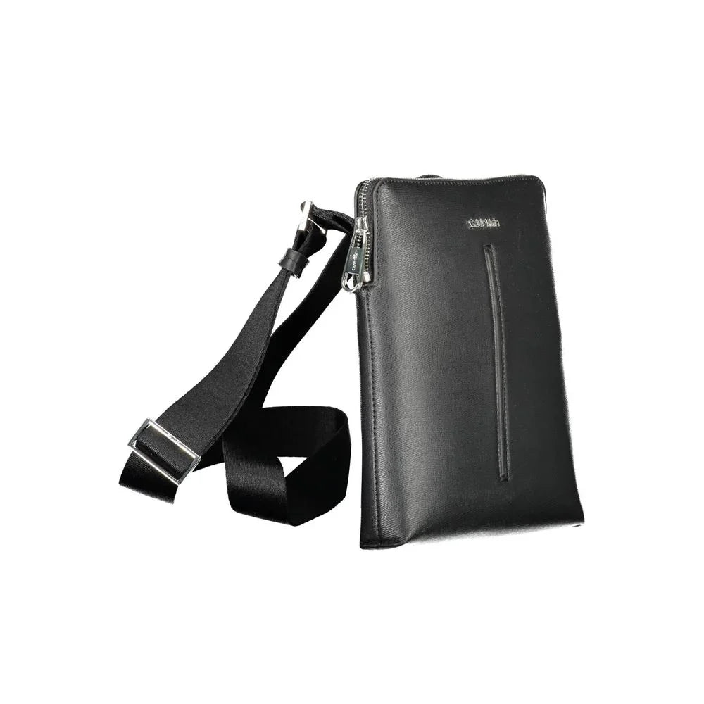 Calvin Klein schoudertas in zwart gerecycled polyester met logo - MARANOS