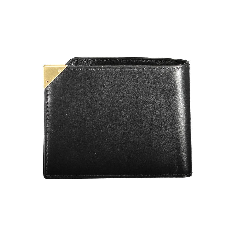 Calvin Klein portemonnee in zwart leer met RFID-blocking, contrasterende details en logo - MARANOS
