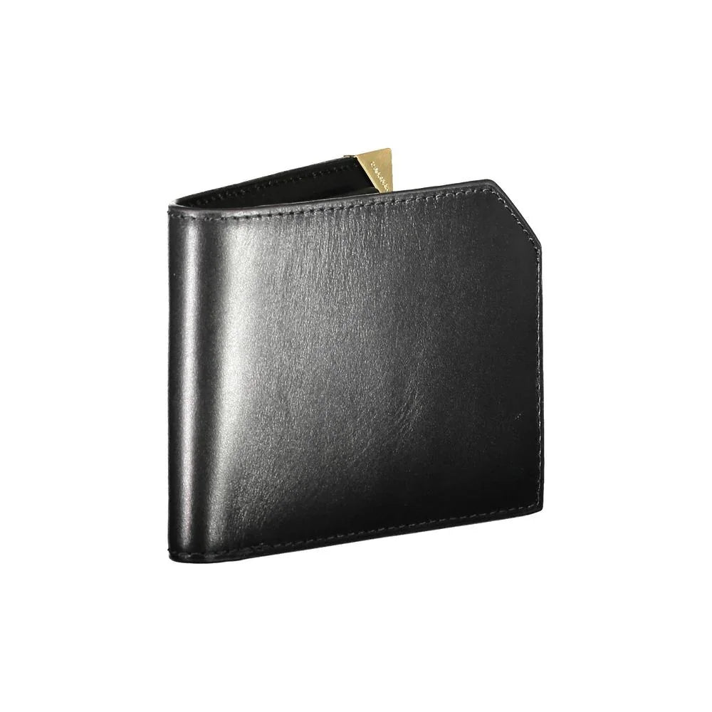 Calvin Klein portemonnee in zwart leer met RFID-blocking, contrasterende details en logo - MARANOS