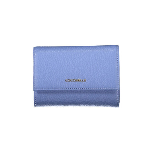 Coccinelle Metallic Soft portemonnee in blauw leer Coccinelle