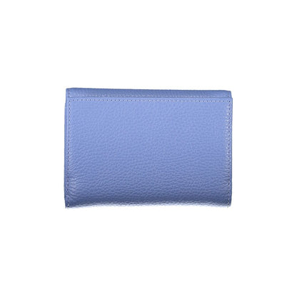 Coccinelle Metallic Soft portemonnee in blauw leer Coccinelle