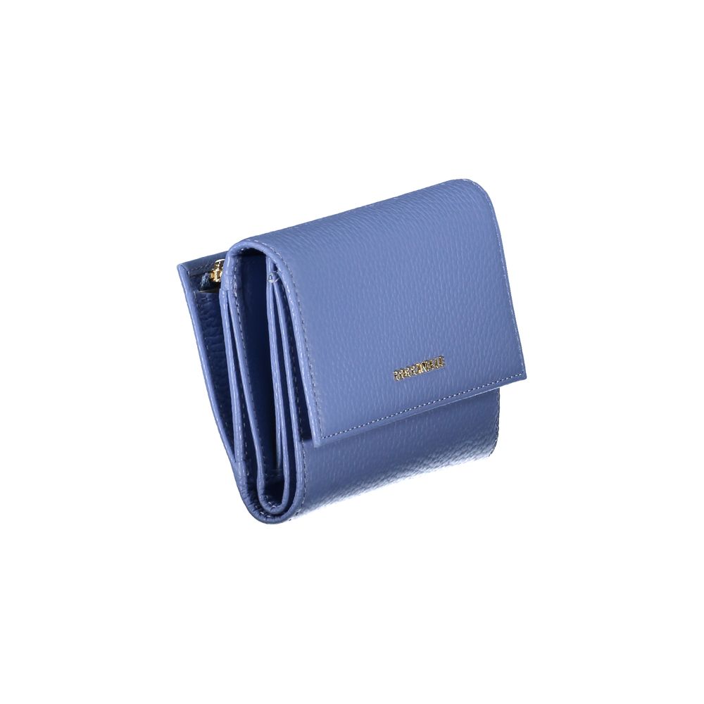 Coccinelle Metallic Soft portemonnee in blauw leer Coccinelle