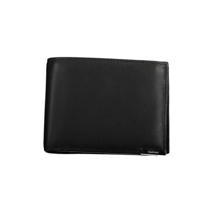Calvin Klein portemonnee in zwart leer met RFID-block, contrasterende details en logo - MARANOS