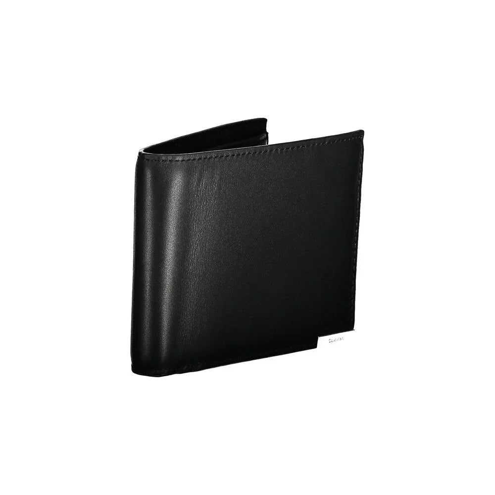 Calvin Klein portemonnee in zwart leer met RFID-block, contrasterende details en logo - MARANOS
