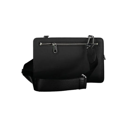 Calvin Klein schoudertas in zwart gerecycled polyester met logo en contrasterende details - MARANOS