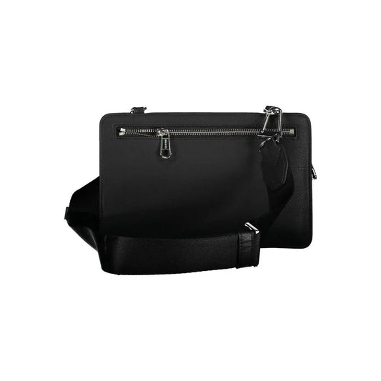 Calvin Klein schoudertas in zwart gerecycled polyester met logo en contrasterende details - MARANOS