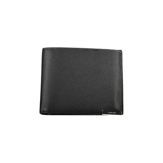 Calvin Klein portemonnee in zwart polyethyleen met RFID-block en logo - MARANOS