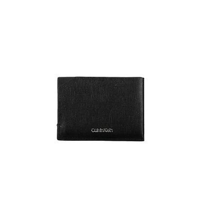 Calvin Klein kaarthouder in zwart leer met contrasterende details en logo - MARANOS