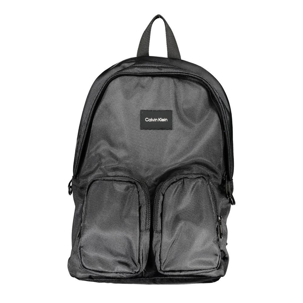Calvin Klein rugzak in zwart gerecycled polyester met logo en contrasterende details - MARANOS