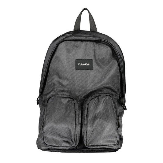 Calvin Klein rugzak in zwart gerecycled polyester met logo en contrasterende details - MARANOS