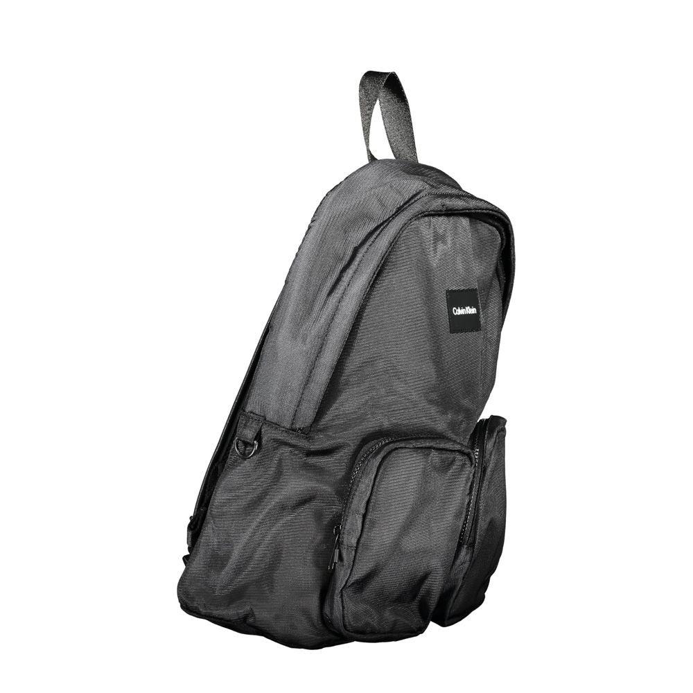 Calvin Klein rugzak in zwart gerecycled polyester met logo en contrasterende details - MARANOS