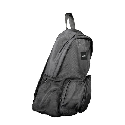 Calvin Klein rugzak in zwart gerecycled polyester met logo en contrasterende details - MARANOS