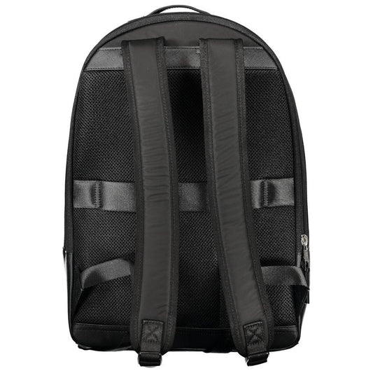 Tommy Hilfiger rugzak in zwart gerecycled polyester met laptopvak, contrasterende details en logo - MARANOS