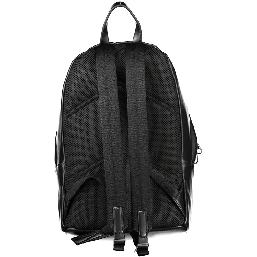 Calvin Klein rugzak in zwart gerecycled polyester met logo en contrasterende details - MARANOS