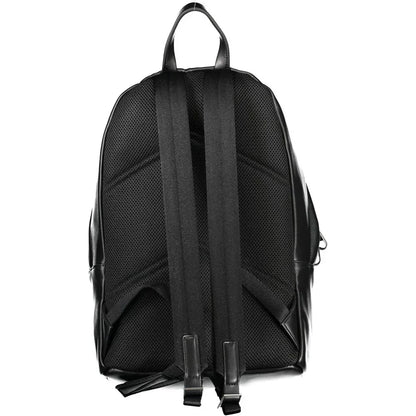 Calvin Klein rugzak in zwart gerecycled polyester met logo en contrasterende details - MARANOS