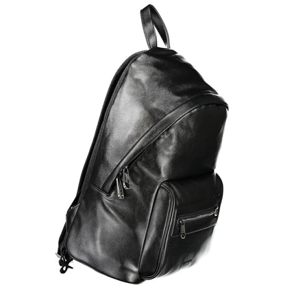 Calvin Klein rugzak in zwart gerecycled polyester met logo en contrasterende details - MARANOS