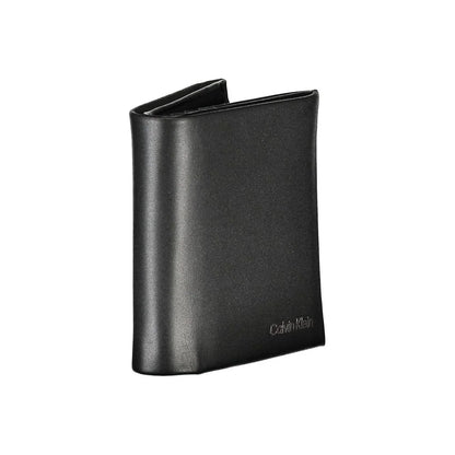 Calvin Klein portemonnee in zwart polyester met print, RFID-block en logo - MARANOS