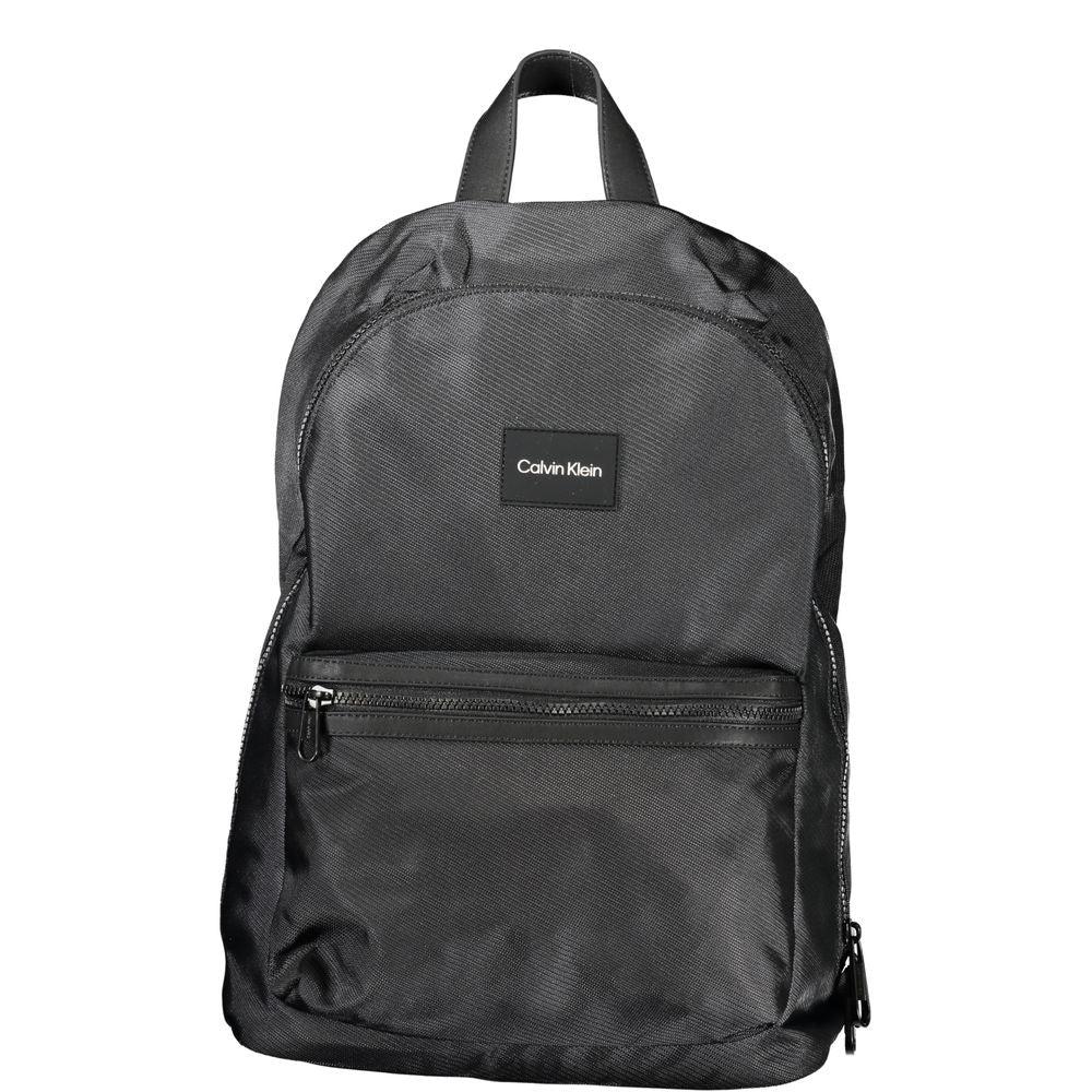 Calvin Klein rugzak in zwart gerecycled polyester met laptopvak, penhouders en logo - MARANOS