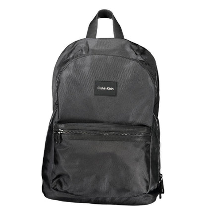 Calvin Klein rugzak in zwart gerecycled polyester met laptopvak, penhouders en logo - MARANOS