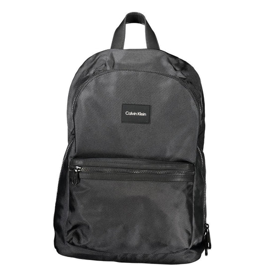 Calvin Klein rugzak in zwart gerecycled polyester met laptopvak, penhouders en logo - MARANOS