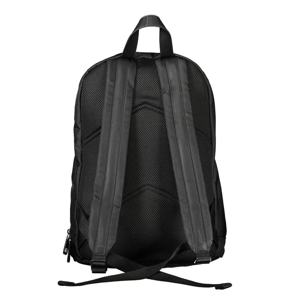 Calvin Klein rugzak in zwart gerecycled polyester met laptopvak, penhouders en logo - MARANOS